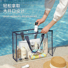 户外游泳包新款透明可视化妆品收纳袋防水洗漱袋大容量便携沙滩包