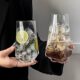 Ins Wind Water Trapeze Glass Cup Net Celebrity Restaurant Fruit Tea Cup Soda Bubble Water Cup Cold Beverage Cup Drinking Water Cup