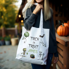 欧美亚马逊TRICH OR TREAT高颜值大容量通勤百搭单肩包帆布包