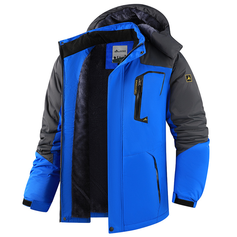 跨境速卖通户外冲锋衣男女情侣滑雪登山服保暖防风棉衣大码亚马逊