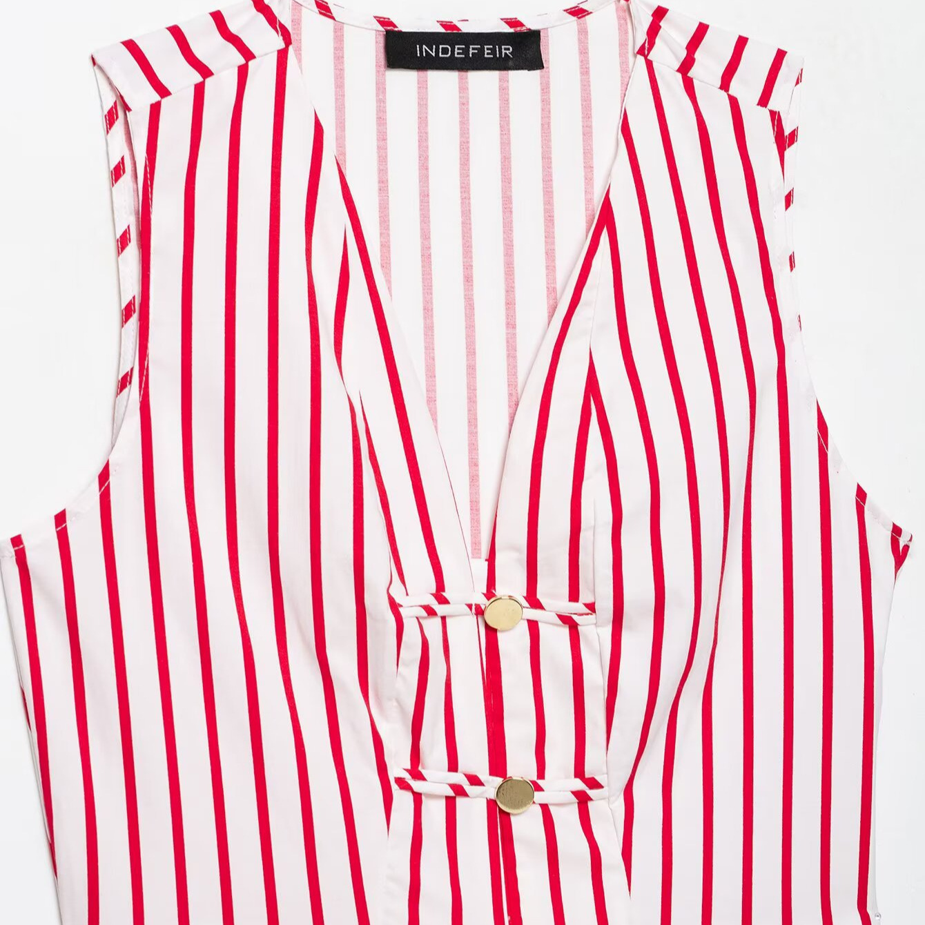 ZAZA hecho en casa estilo europeo al por mayor ropa de mujer de moda temperamento de cordón hebilla a rayas chaqueta 3897120