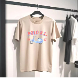 In 2025, the Luxury Brand Rl Polo Sweat T-Shirt Will Feature Motorcycle Prints, for Both Men and Women