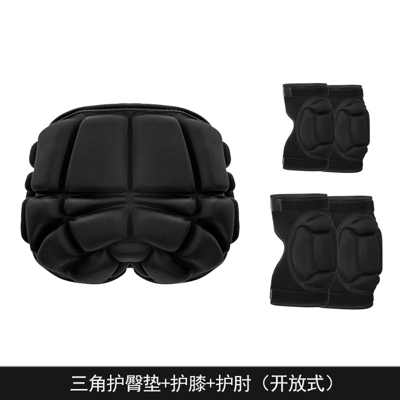 Almohadilla de cadera triangular, rodilleras y coderas (abierta)