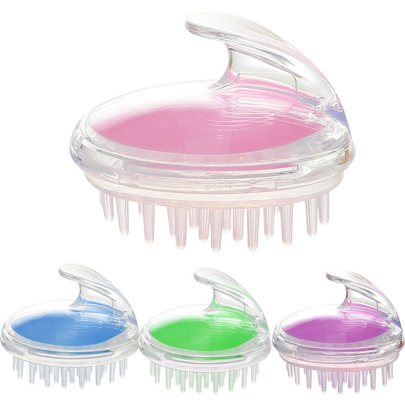 Кристаллическая прозрачная щетка для шампуня силиконовая подушка для круглой кожи головы скальп