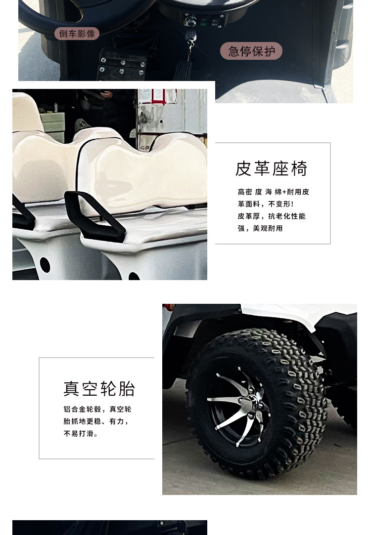 Foreign trade export 2 electric golf cart scenic spot tourism four-wheel sightseeing car real estate ferry car
