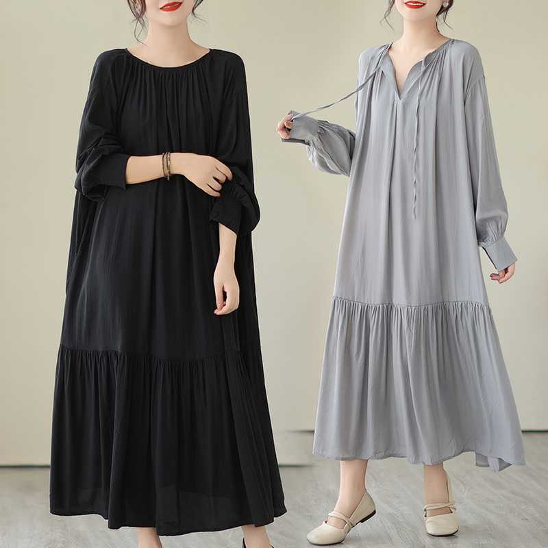  秋  F 大きいサイズ ワンピース