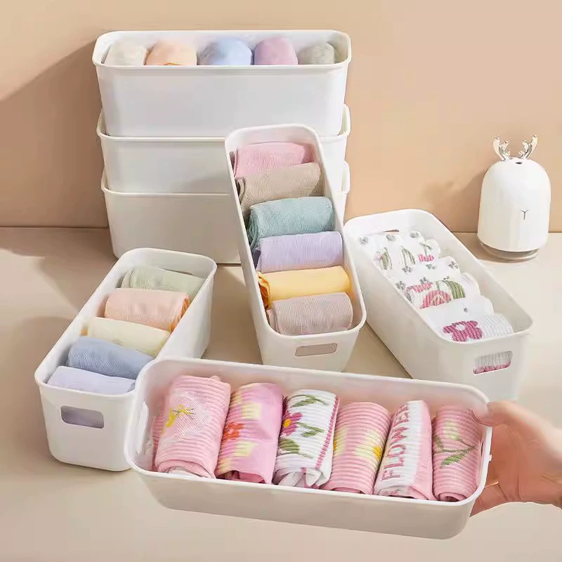 Handicular socks storage box desktop sorting basket underwear separated inner shell drawers debris classification classification storage basket