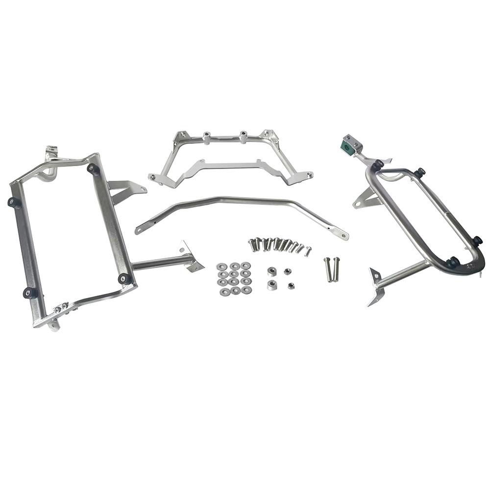 Aplicable a BMW 700GS / F800 soporte de caja lateral de escape izquierdo montaje no destructivo soporte de caja lateral de acero inoxidable