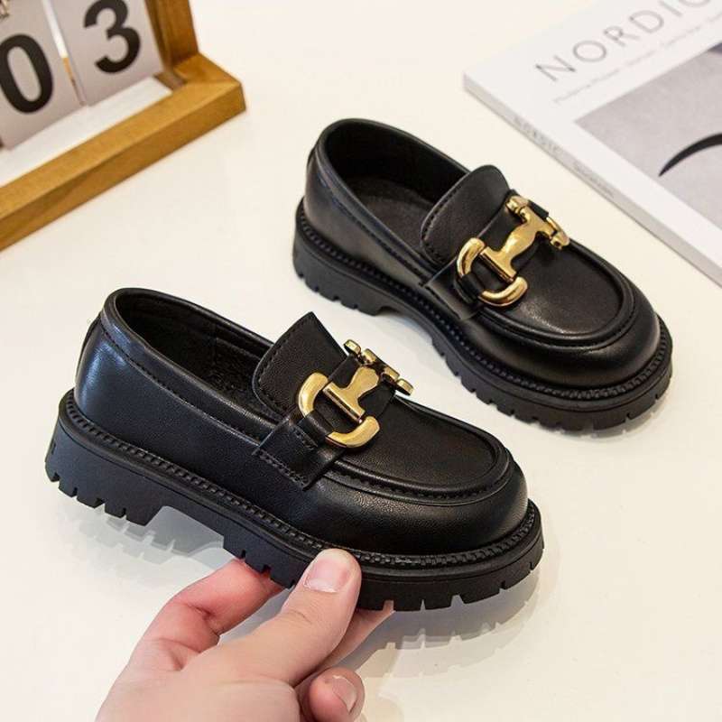 Girls' Small Leather Shoes 2025 Spring & Fall New Style Medium and Large Kidsren's Soft-Soled Girls' Shoes Loafers British Style Kidsren's Shoes