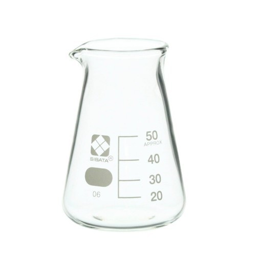 SIBATA柴田科学 010050-50A 带近似刻度的锥形烧杯 50mL 10 个