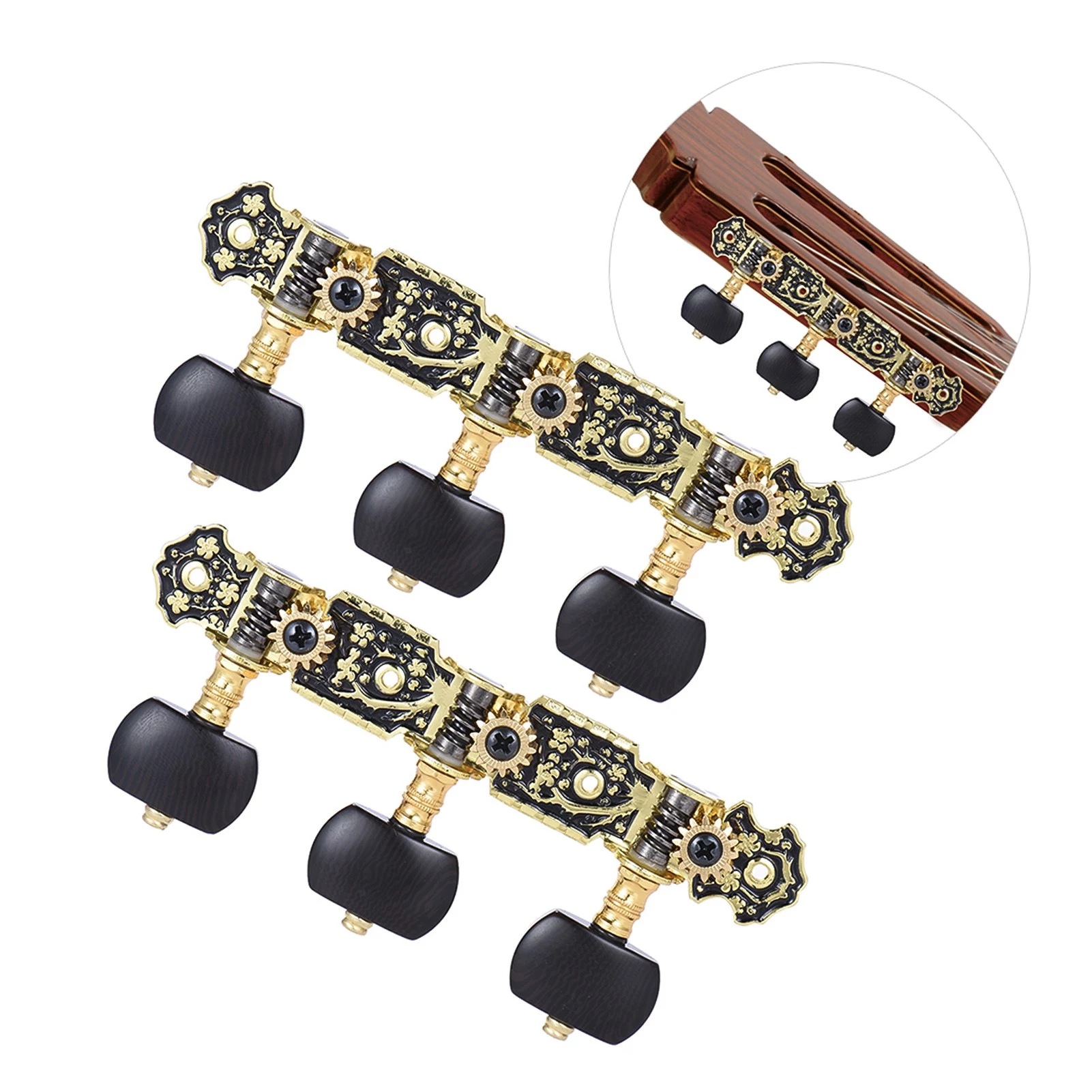 Cross-border Alice guitarra clásica triple perilla de cuerdas de guitarra clásica perilla de cuerdas de torsión perilla de cuerdas de cuerdas
