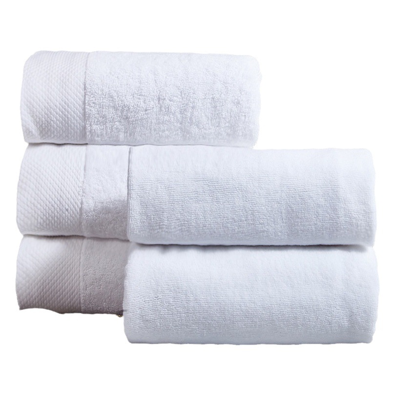 Hot spring bath hotel white towel pure cotton soft absorbent durable embroidery hotel Beauty Club pedicure towel
