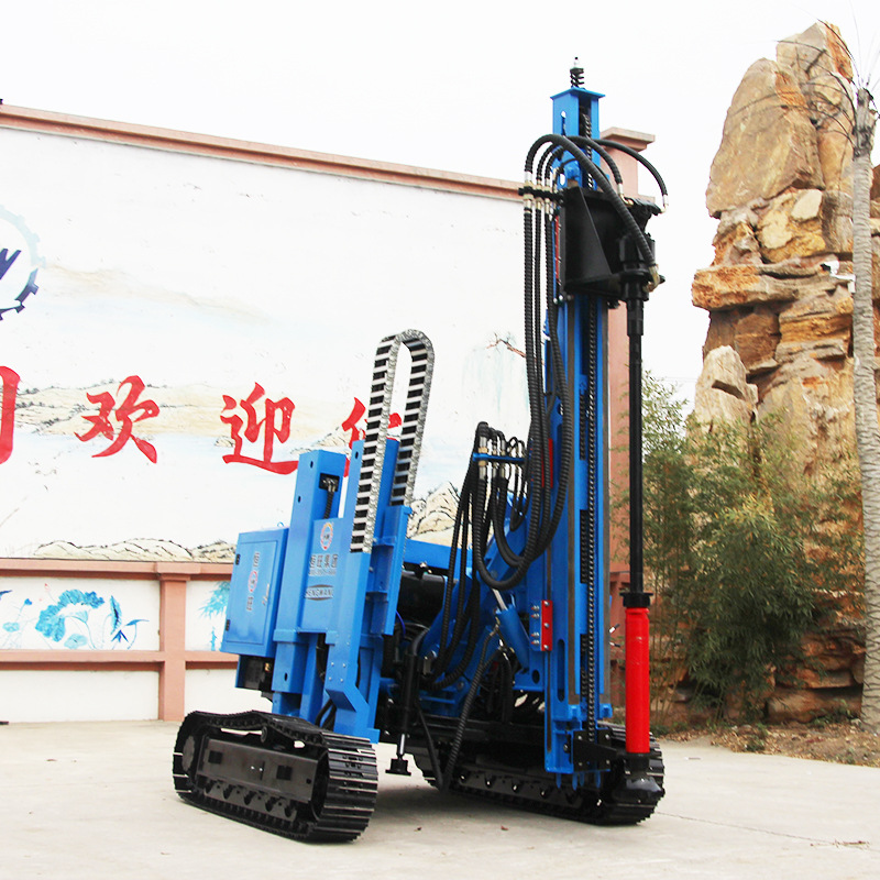 太阳能桩压桩机 光伏地基压桩机履带光伏压桩机光伏孔压桩机