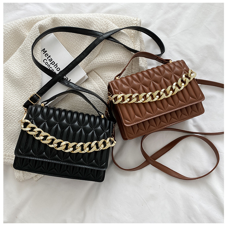 new fashion metal chain handbag summer messenger bag allmatch small square bagpicture3
