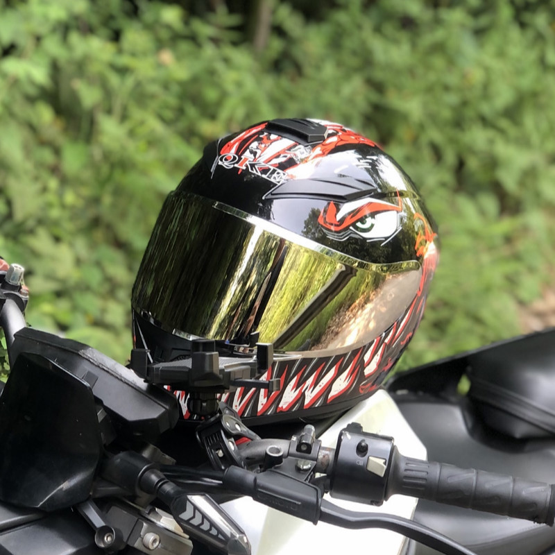 111 - lentes plateadas de casco completo