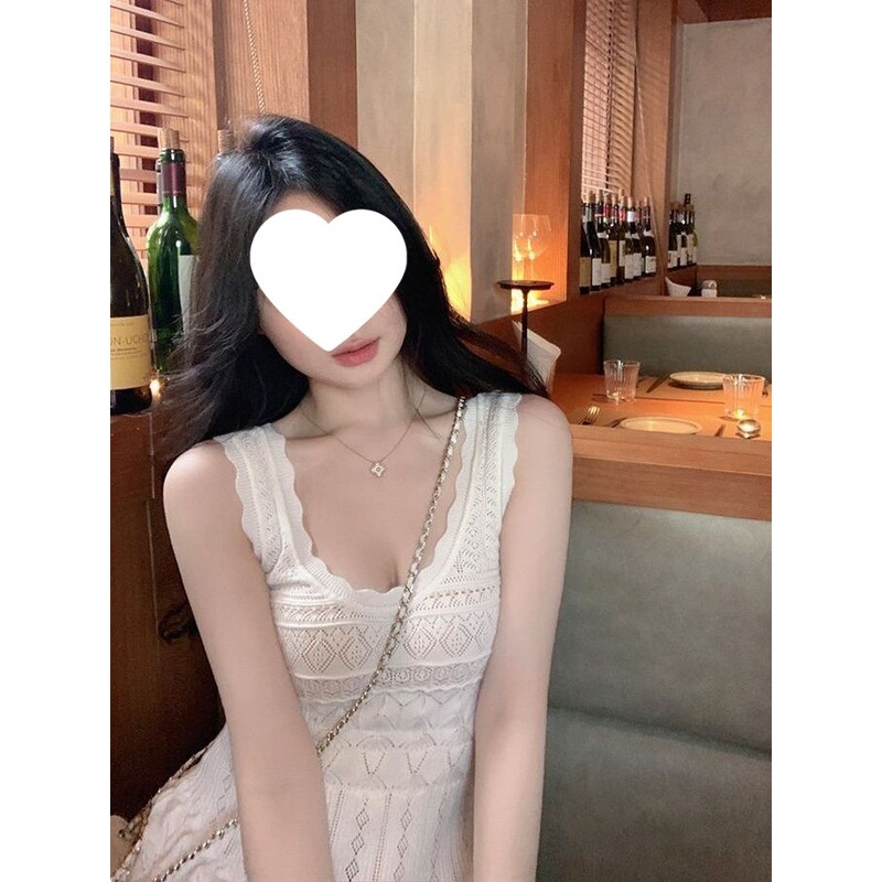 2026 Spring Waltz Aurora Style Hollow Out Knitted Sweater Forest Style Sleeveless Vest Dress for Women 2026 Spring Waltz Aurora Style Hollow Out Knitted Sweater Forest Style Sleeveless Vest Dress for Women