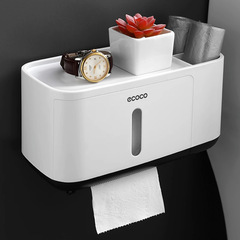 Bathroom tissue box toilet storage toilet paper holder paper shelf hanging waterproof roll paper holder bathroom paper roll holder