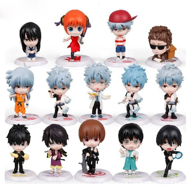 Аниме Gintama 4 фигурки Gintoki Shinpachi Kyo Katsura модель Sakamoto Jinsuke украшения куклы Sakamoto Tatsugoro