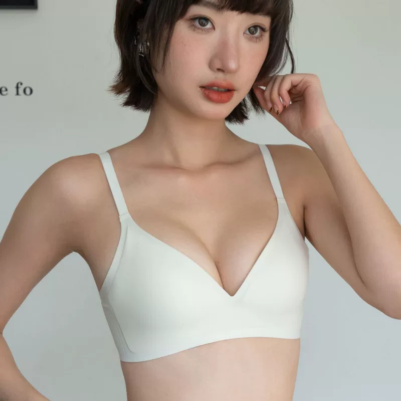 Wireless breathable push‑up bra, comfortable wireless support, sizes S–XL (32–38 AB)