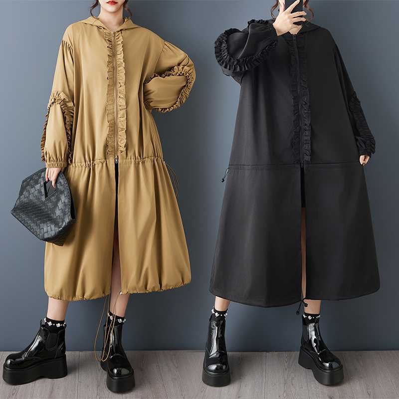Autumn long retro long-sleeve with hood