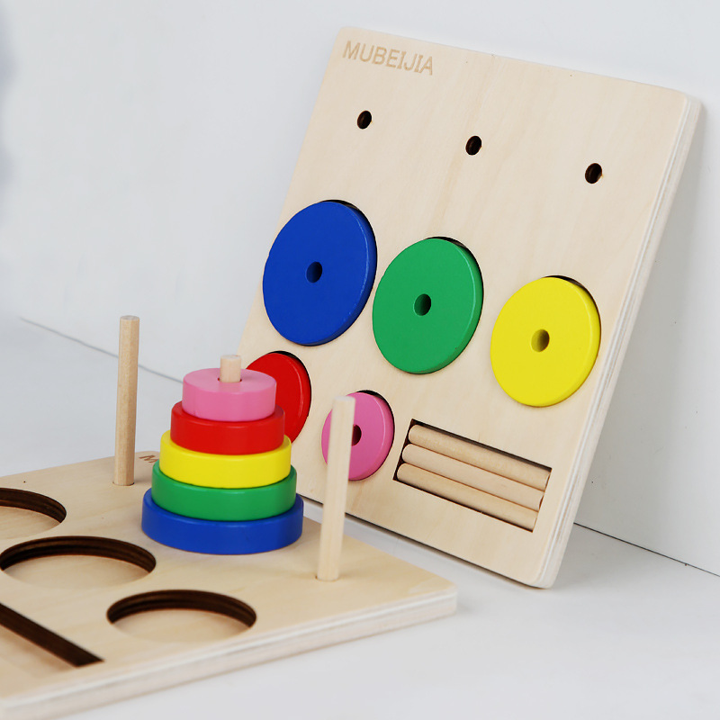 Madera 14 capas ciruela Torre hanota juego Escuela Primaria entrenamiento de pensamiento lógico despacho de aduana educación temprana juguetes educativos
