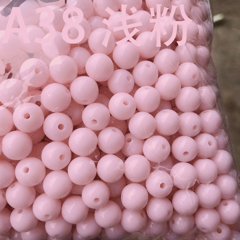 Round beads, bag, plastic woven acrylic accessory handmade, DIY