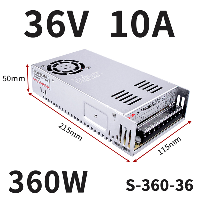 Mingwei S-360W - 24V15A fuente de alimentación de conmutación 220v / 110v a 12V30A monitoreo centralizado de alimentación 5V 48V