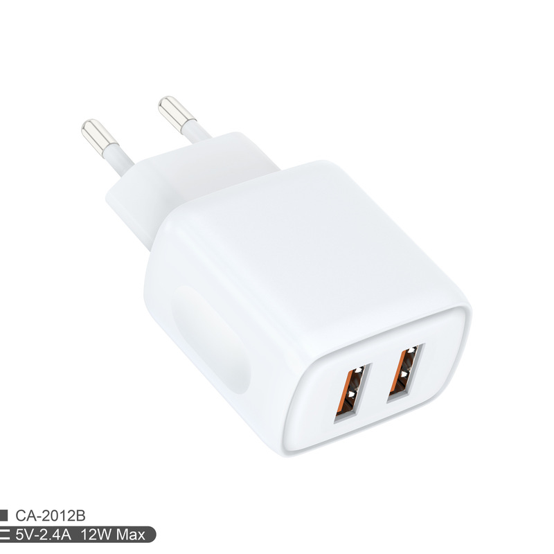 5v2.4a 12W dual USB European charger CE certification for iPhone 2.4A mobile phone charger