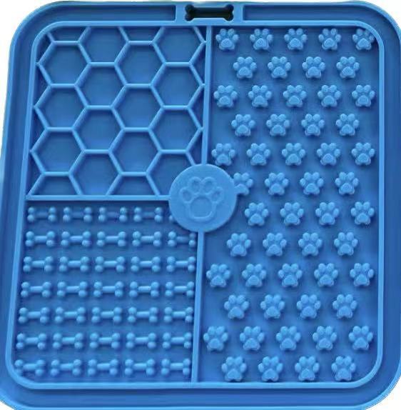 Los fabricantes transfronterizos nuevos de silicona perro mascota anti-estrangulador de alimentos lento mantel gato lamer Mat taza de succión de silicona lenta