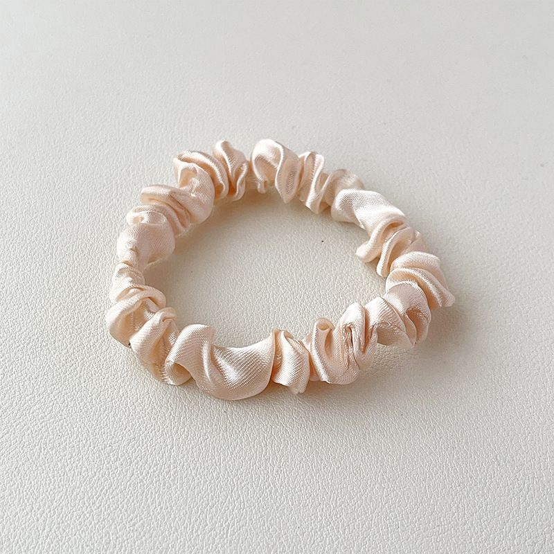 Donas para Cabello de Satén Estilo Retro de Tela Alta Elasticidad para Cola de Caballo