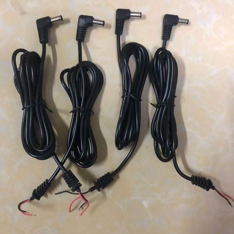 1 m 2 pure copper DC power cord 5525 DC 90 degree elbow straight head