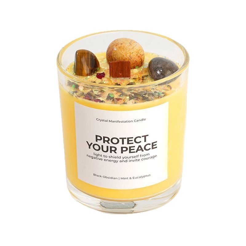 カスタム結晶石アロマキャンドル手作り大豆ワックスアロマキャンドルお土産対外貿易専用卸売りアロマキャンドル