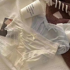 海邊奶油少女~中腰速干蕾絲邊內褲女孩純欲夏季超薄冰絲無痕三角