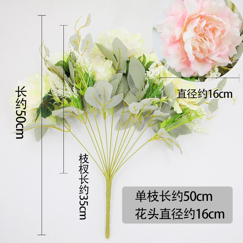 Simulación de un montón de peonías decoración del hogar flores artificiales flores imitación fotografía apoyos flores de seda al por mayor
