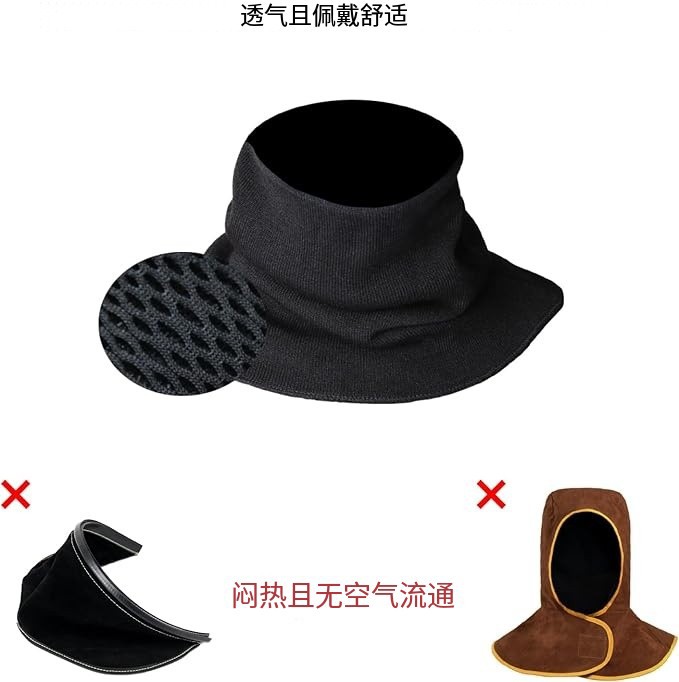Kevlar High-Temperature Resistant Anti-Cut Neck Protection Scarf, Welding Fireproof Scarf, Anti-Scratch Industrial Protection