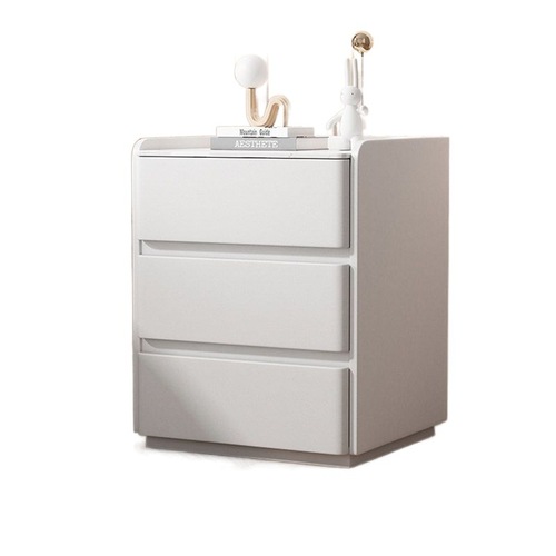 zsr three-layer drawer cabinet slate solid wood floor-to-ceiling bedside table modern minimalist heightened storage cabinet bedroom cream collection