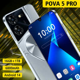 Pova5 Pro新款跨境手机7.3寸16+1T安卓外贸智能手机源头厂家代发