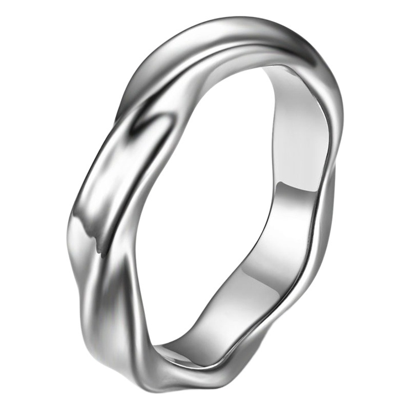 Japanese and Korean Men's Single Personality Trendy Mobius Ring Titanium Steel Niche Couple Couple Couple Couple Couple Couple Couple Couple Crowd Ring