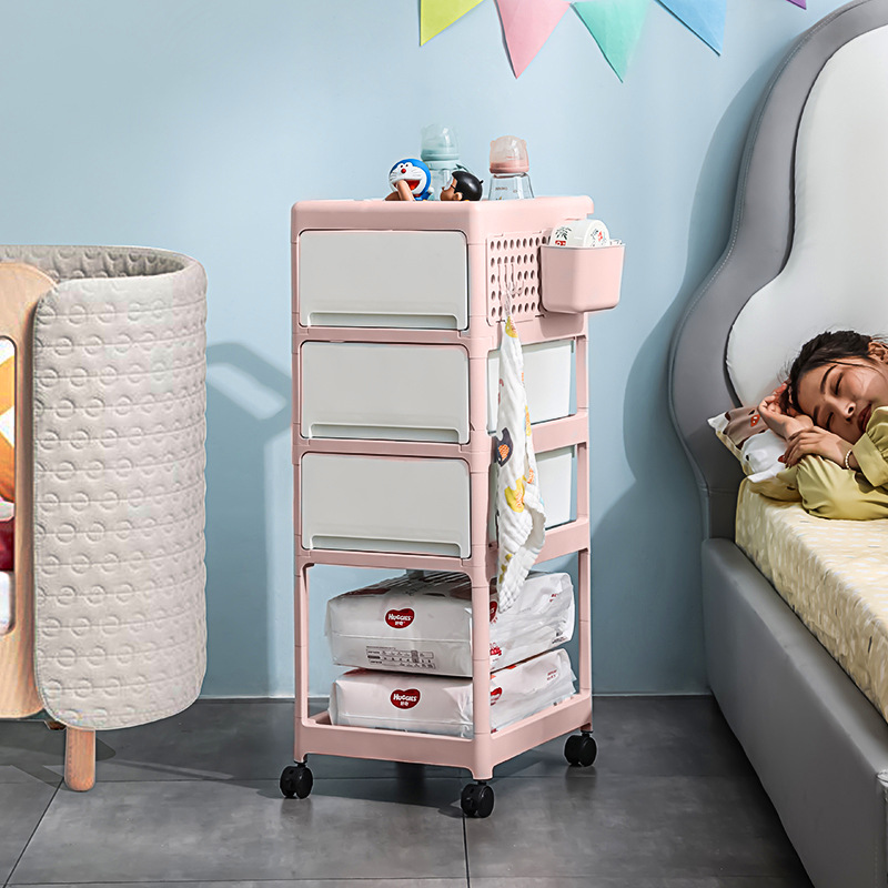 Children's trolley for new born for boxes, milk powder for bed for bedroom, storage system 3