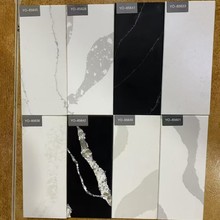 批发条板纯色石英石板 莫兰迪色厨房台面 白色颗粒岛台吧台石材