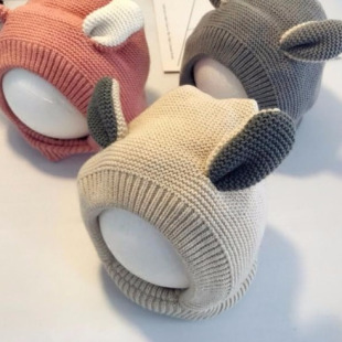 Children's fleece-lined wool hat autumn and winter baby hat men's hat girls winter baby hat autumn and winter ear protection hat