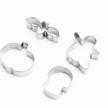 跨境专供万圣节不锈钢饼干模具幽灵蝙蝠曲奇模具蛋糕烘焙模具批发