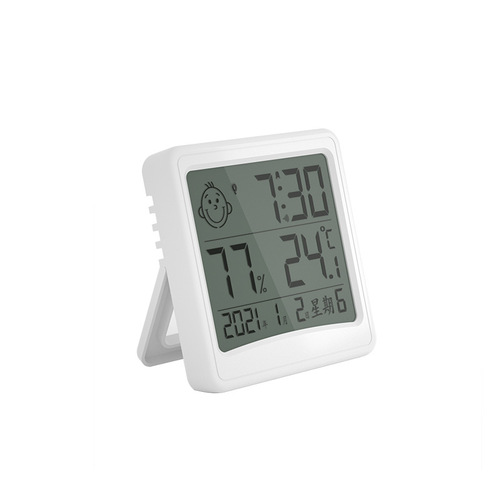 Cross-border electronic thermometer and hygrometer Smart night light thermometer and hygrometer Multifunctional emoji electronic temperature and humidity display