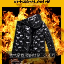 冬季丝棉服男外套加厚带帽子棉衣男冬装青少年棉袄男装有帽衣服