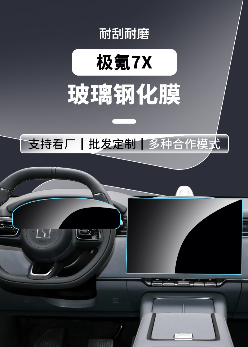 Suitable for Zeekr 7X 8X Navigation Instrument Tempered Film, Central Control Screen Protective Film, Car Interior Accessories Wholesale