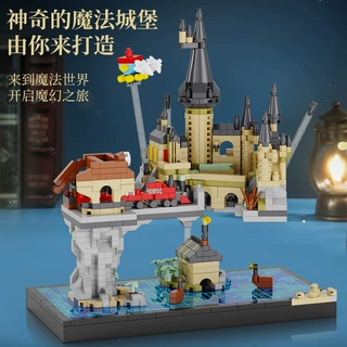 积慧JIHUI艺高跨境魔法城堡积木M3065微颗粒街景女孩益智拼装玩具