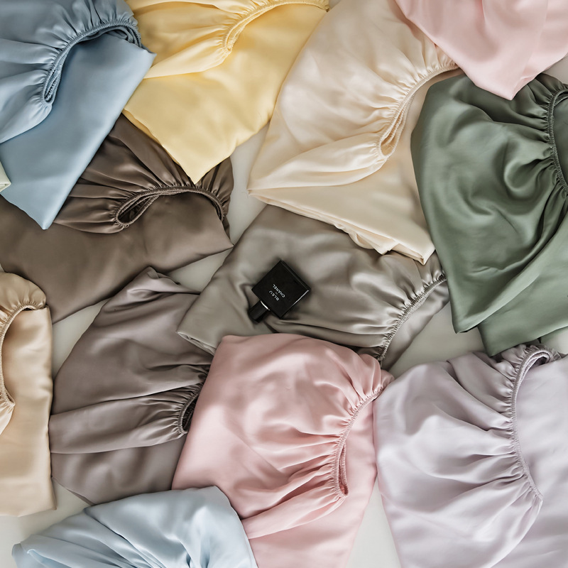 Light Luxury Nordic Style 60 Piece Tencel Bed Cover Single Piece 100 Lyocell Ice Silk Mattress Cover Naked Sleeping Summer Protective Cover