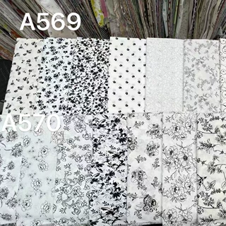 A569 A570全棉数码印花面料手工连衣裙家居服衬衫儿童服装面料