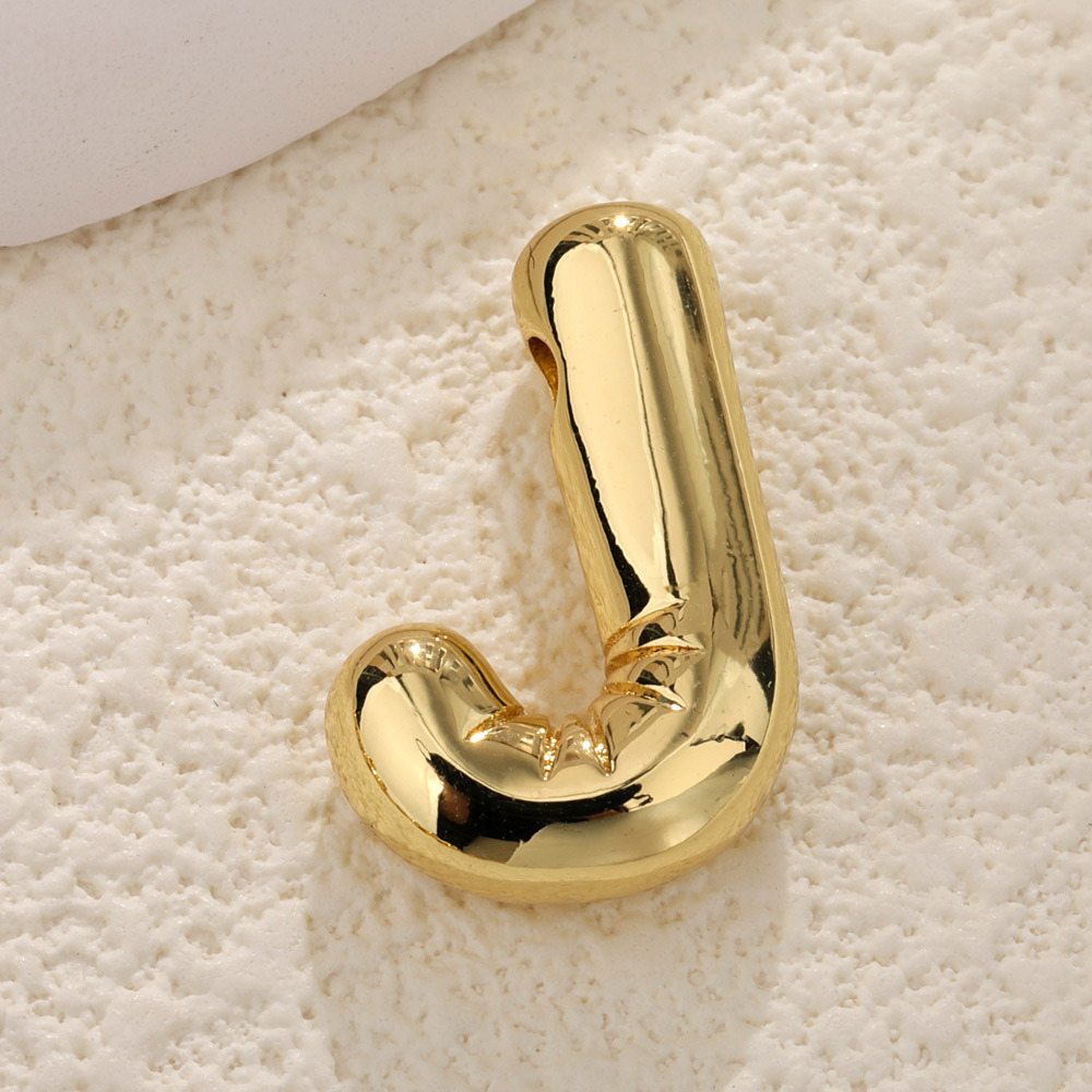 7g Weight Pendant Jewelry Making Type DIY Jewelry Accessories Classification 1 Piece Quantity Copper Material Letter Pattern Plating Design Simple Style, Classic Style Style 1 Piece Copper Letter Pendant 9