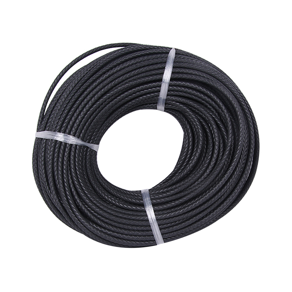 Pulsera de cuerda de cuero de vaca de primera capa cuerda de cuero Zhou Sheng mismo estilo cuerda de cuero tejida adecuada para Zhou Sheng cuentas de la suerte accesorios de joyería de oro duro